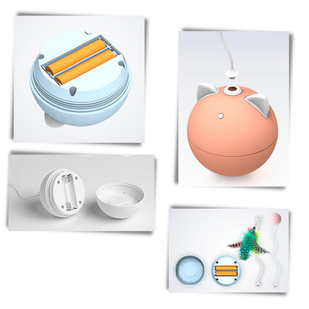 Katzenspielball mit Auto-Roll-Funktion - Ozerty