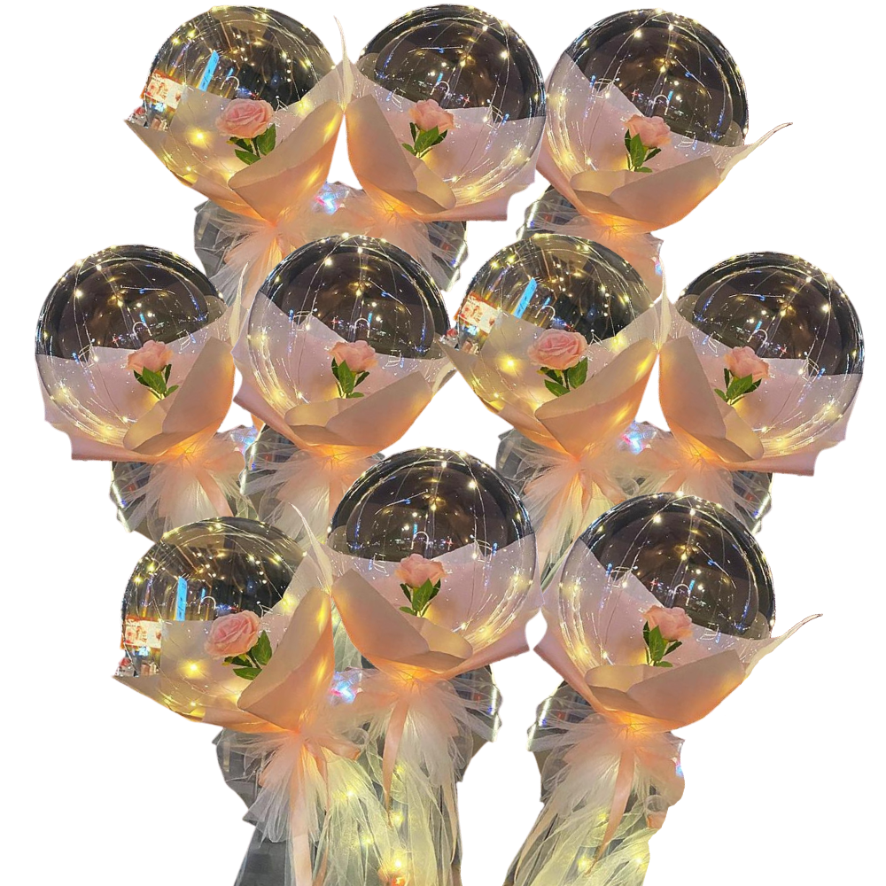 Beautiful rose LED balloon