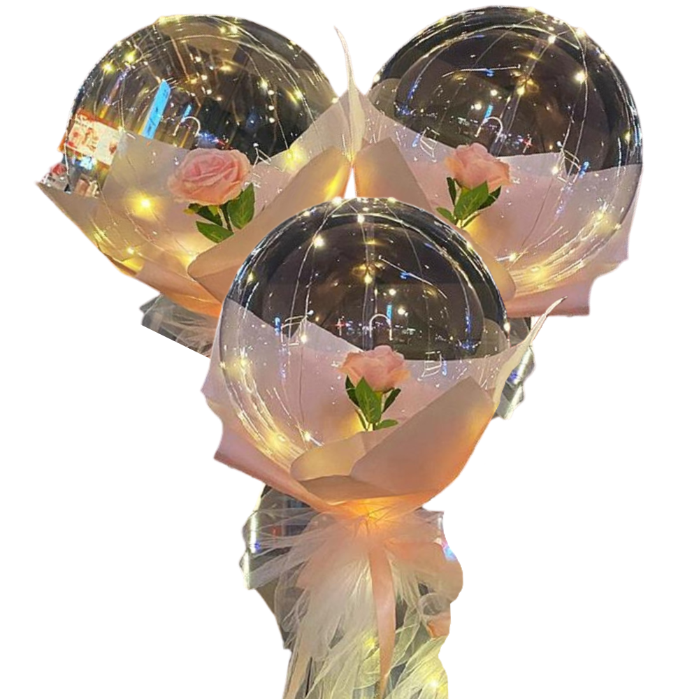 Beautiful rose LED balloon