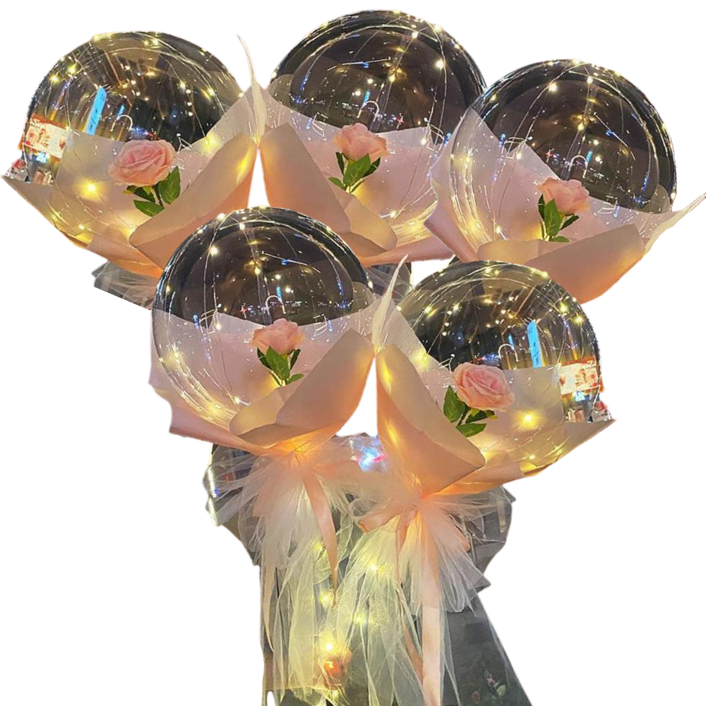 Beautiful rose LED balloon