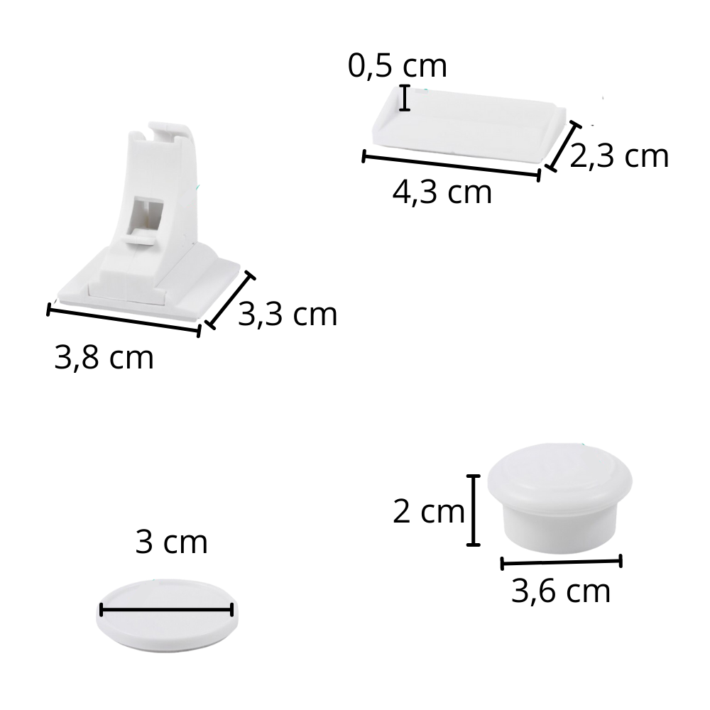 Packung mit 4 magnetischen Kindersicherheits-Schrankschlössern - Ozerty