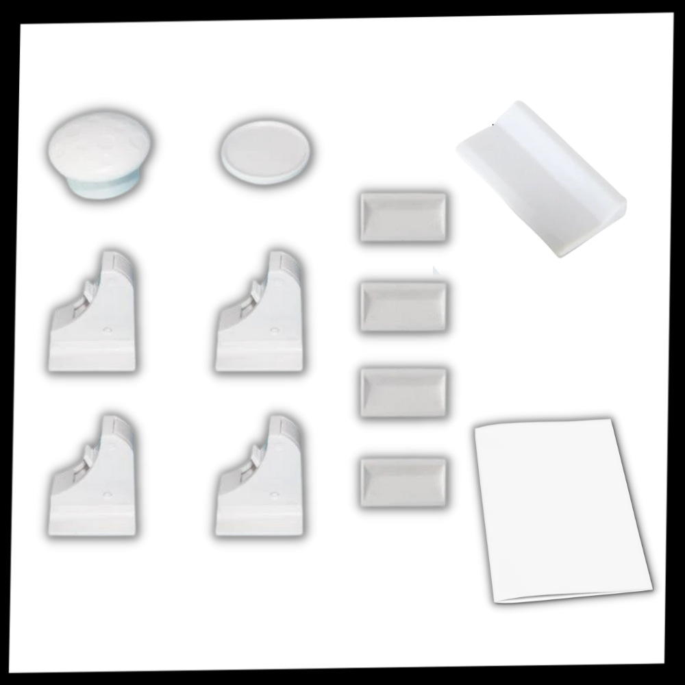 Packung mit 4 magnetischen Kindersicherheits-Schrankschlössern - Ozerty