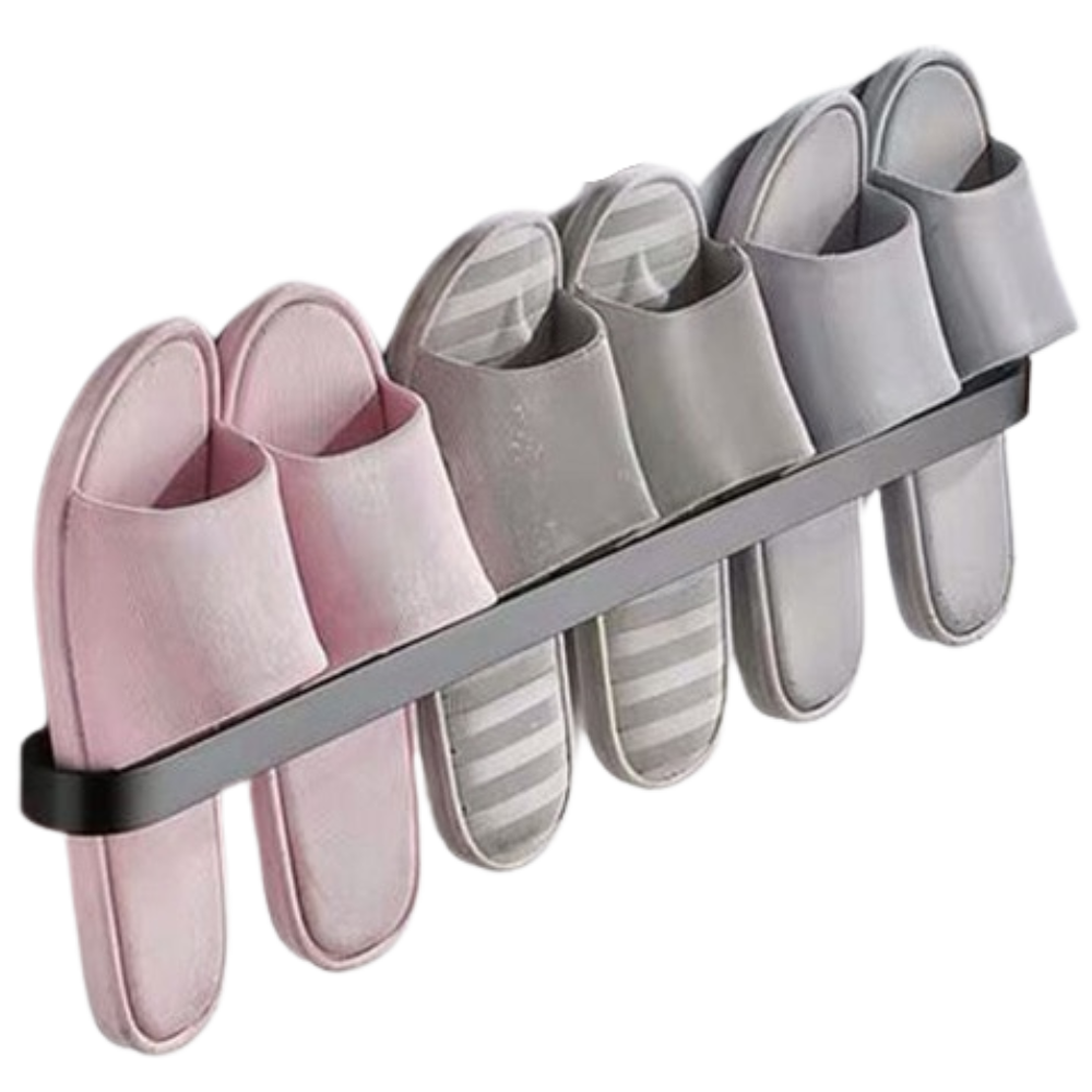Aluminum slipper stand for wall mounting