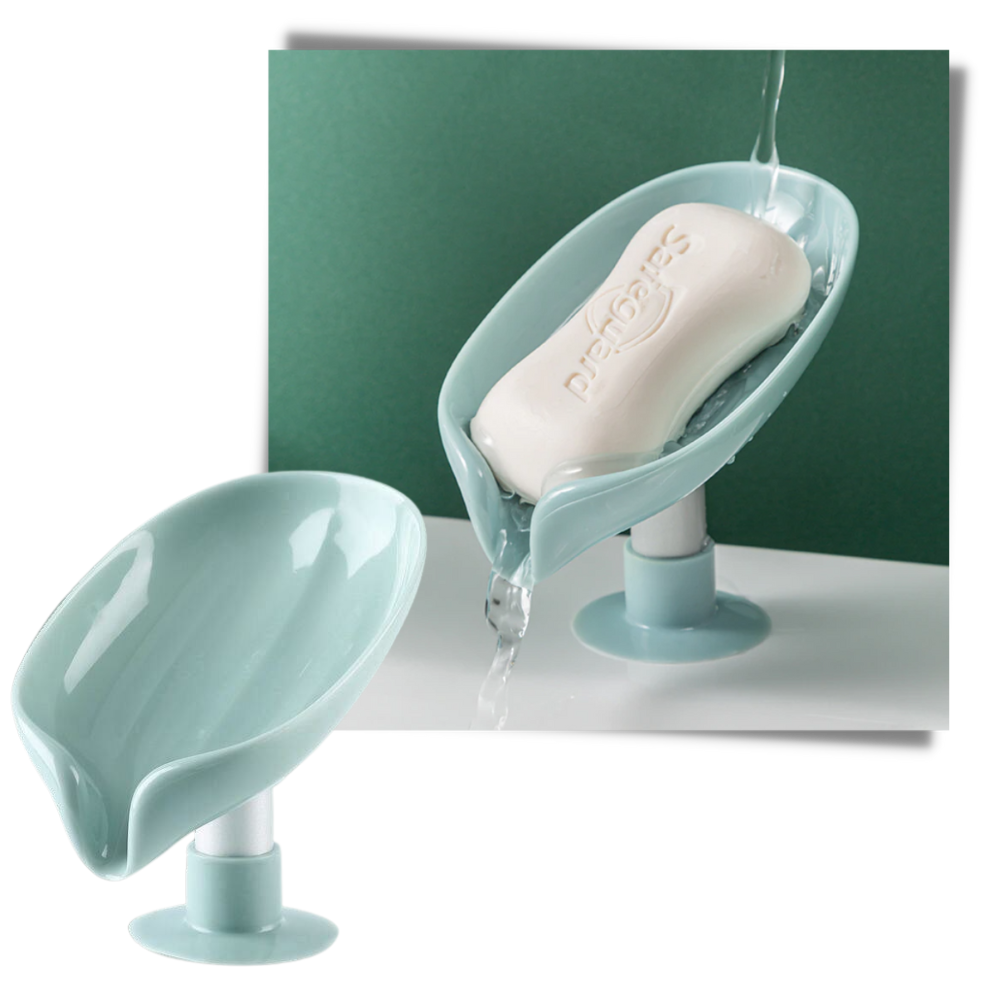 Blattförmiger Seifenhalter mit Ablaufgarnitur - Ozerty