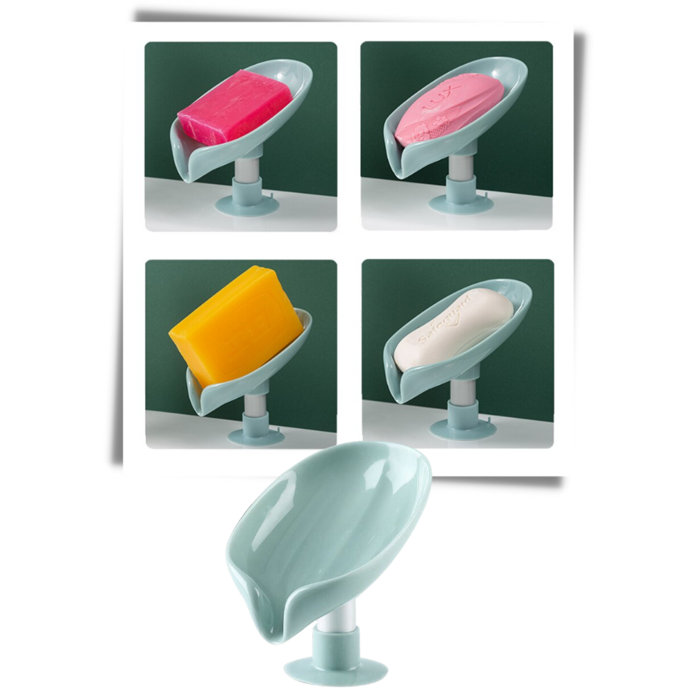 Blattförmiger Seifenhalter mit Ablaufgarnitur - Ozerty