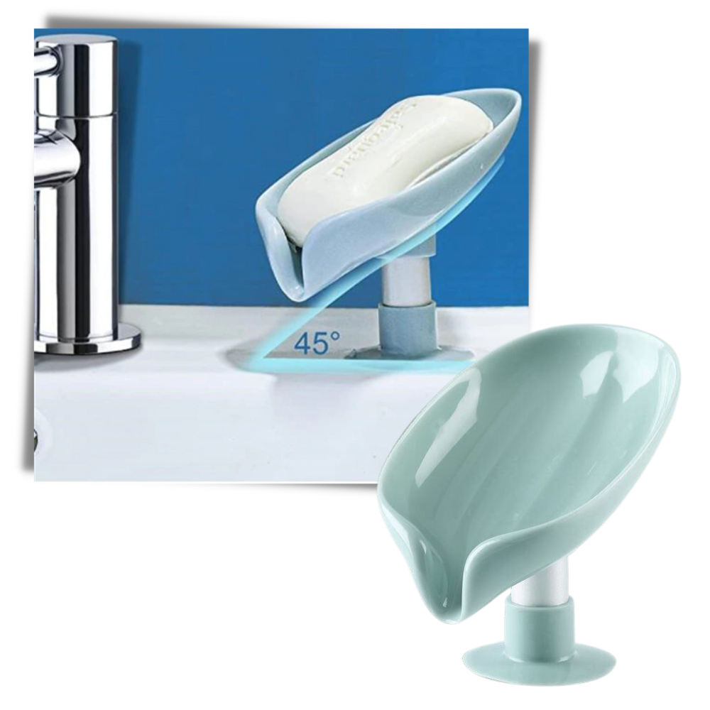 Blattförmiger Seifenhalter mit Ablaufgarnitur - Ozerty