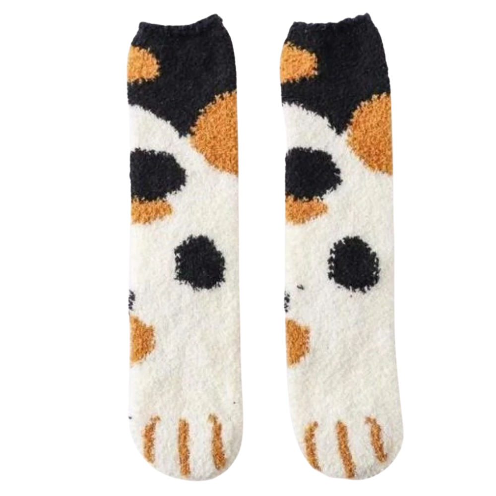 Cat paw winter socks