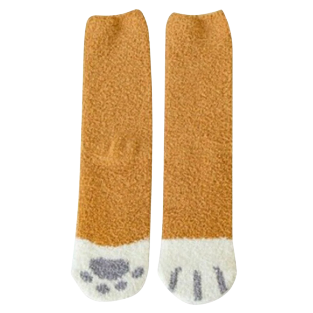 Cat paw winter socks