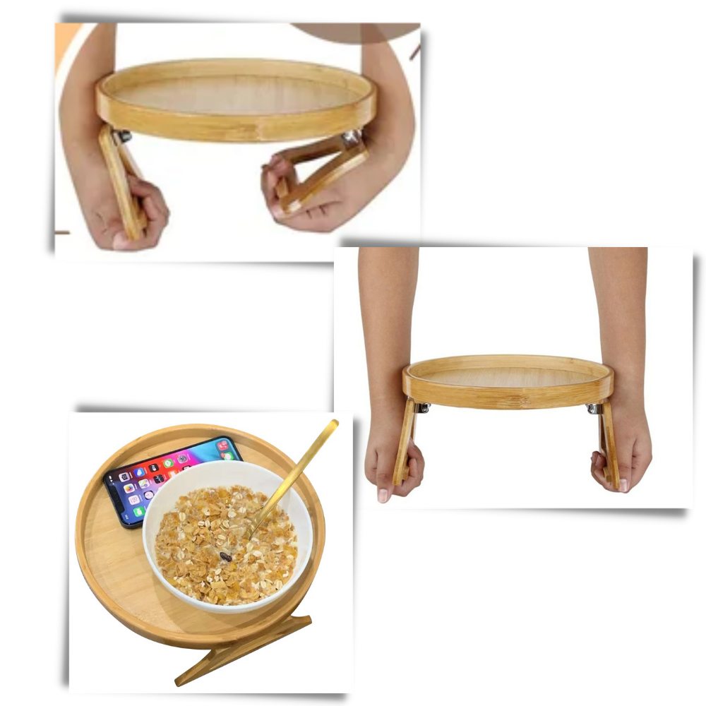 Klappbarer Armlehnentisch aus Holz - Odeut