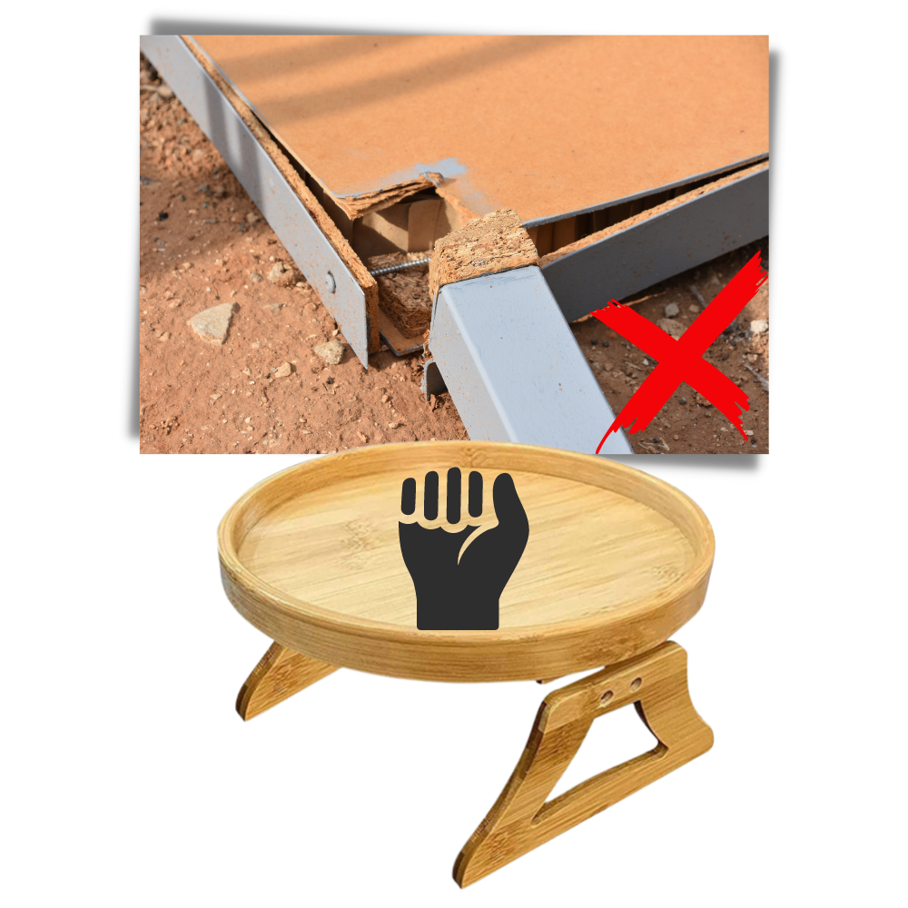 Klappbarer Armlehnentisch aus Holz - Odeut