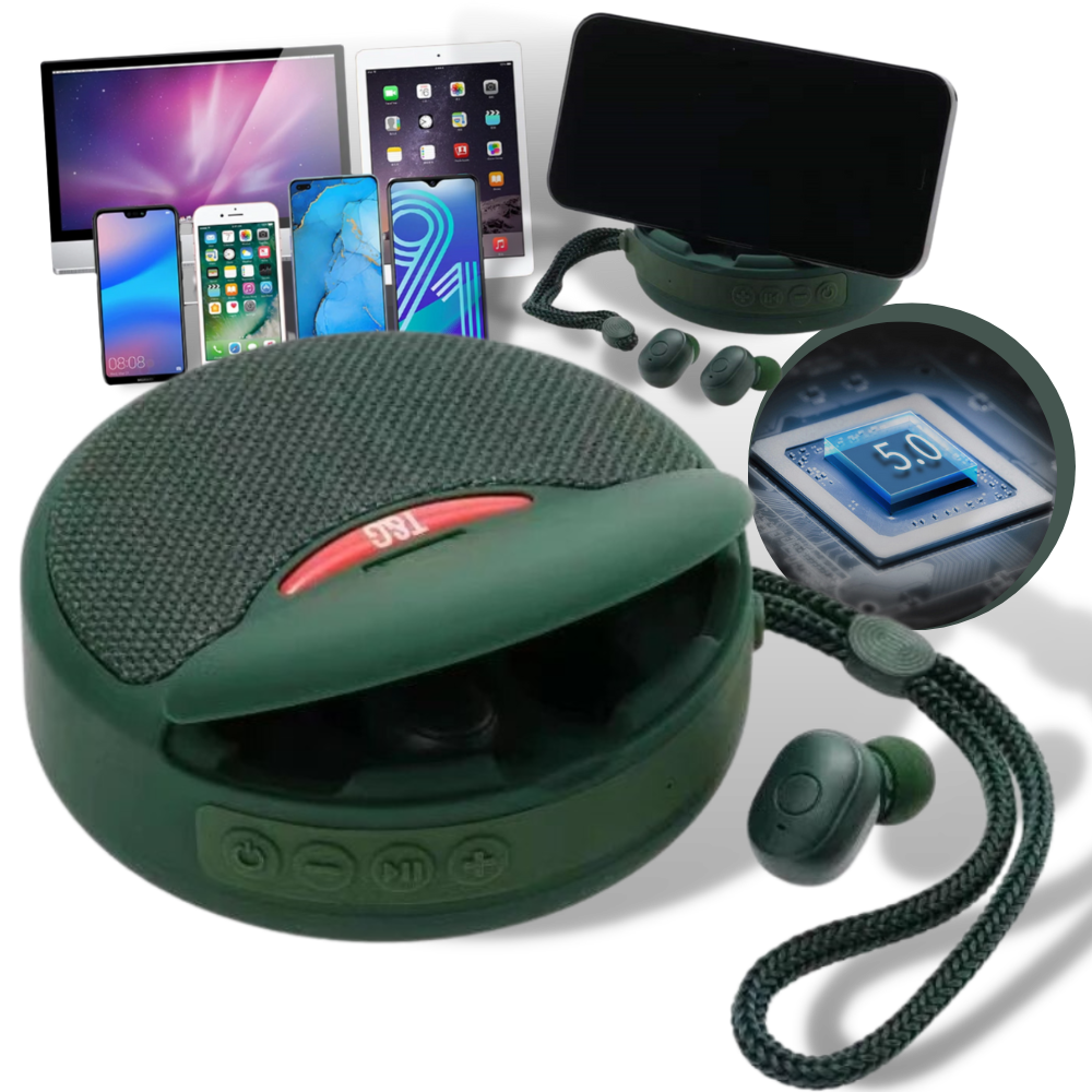 Kabelloser Bluetooth-Lautsprecher mit Kopfhörern - Ozerty