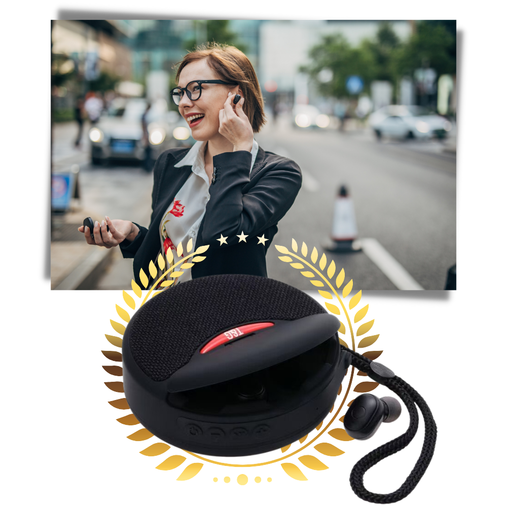 Kabelloser Bluetooth-Lautsprecher mit Kopfhörern - Ozerty