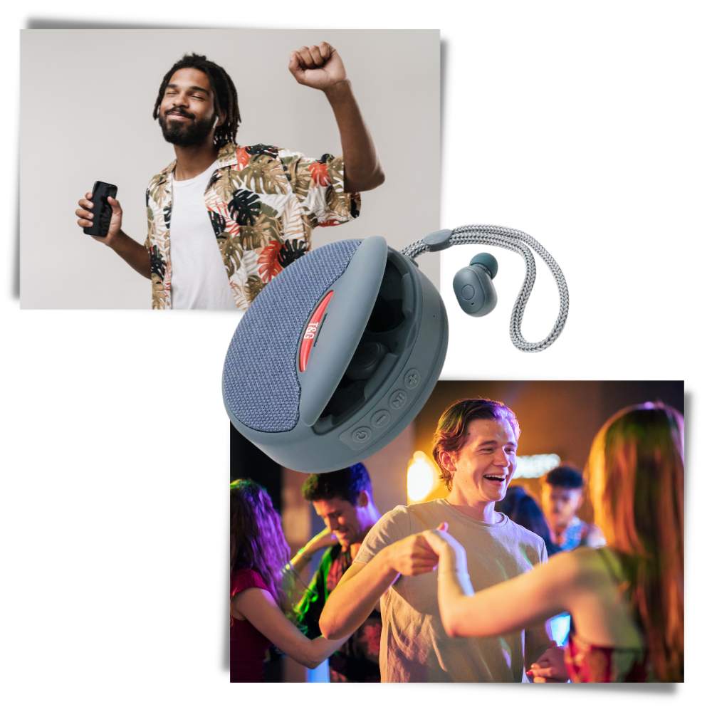 Kabelloser Bluetooth-Lautsprecher mit Kopfhörern - Ozerty