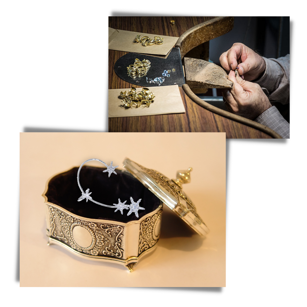 Paar Zirkonia Clip-on Mode Ohrringe - Ozerty