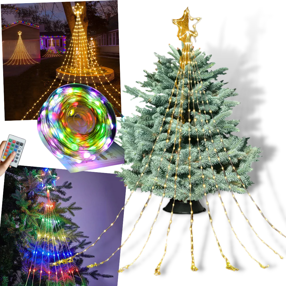 Weihnachtsbaum Wasserfall Lichterketten - Ozerty