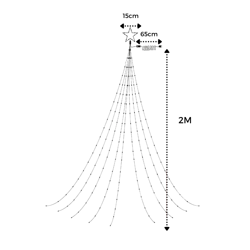 Weihnachtsbaum Wasserfall Lichterketten - Ozerty