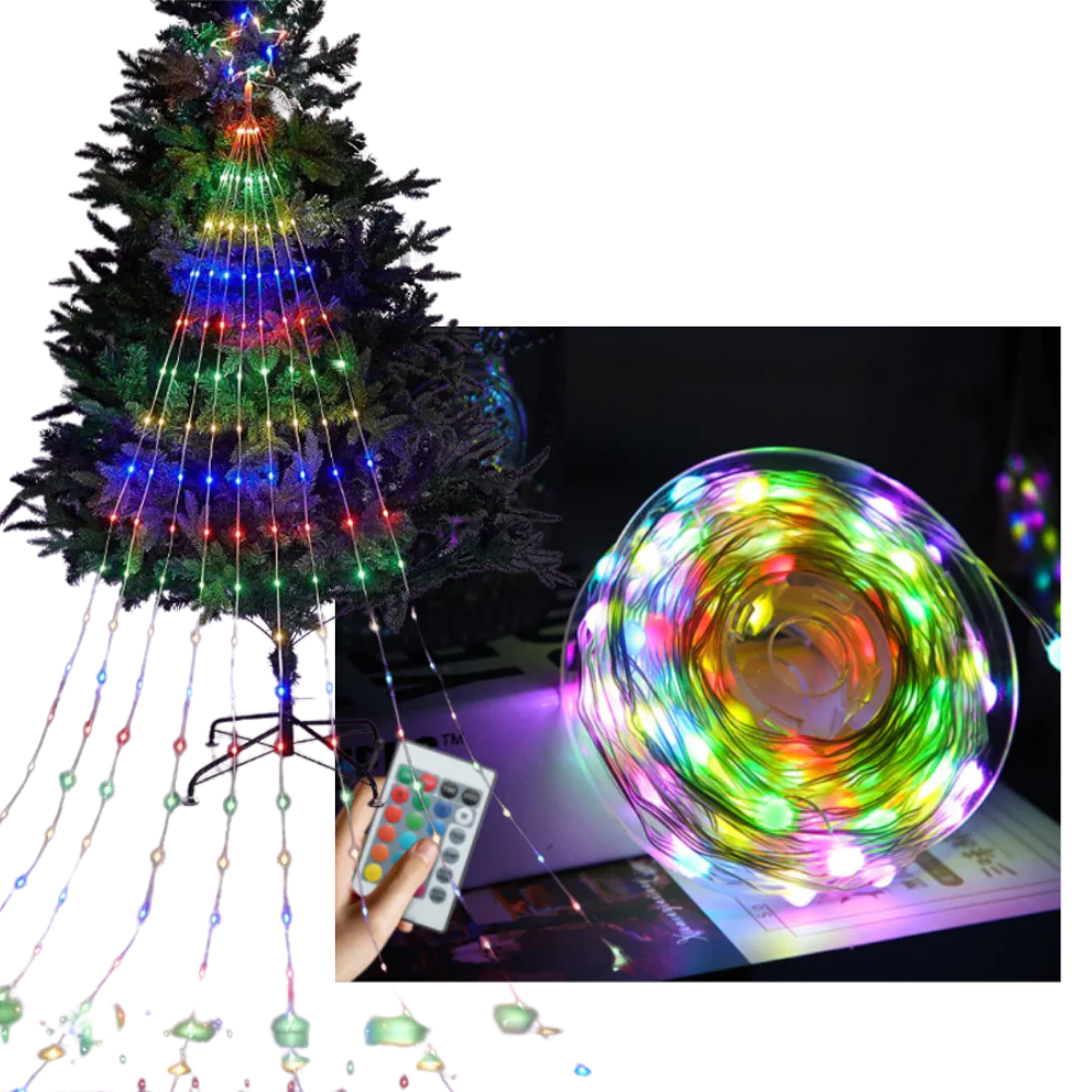 Weihnachtsbaum Wasserfall Lichterketten - Ozerty