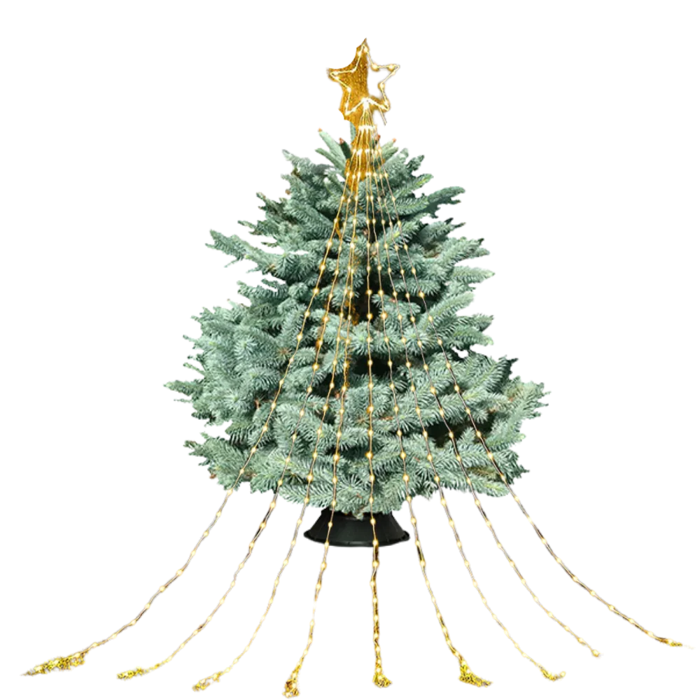 Weihnachtsbaum Wasserfall Lichterketten - Ozerty