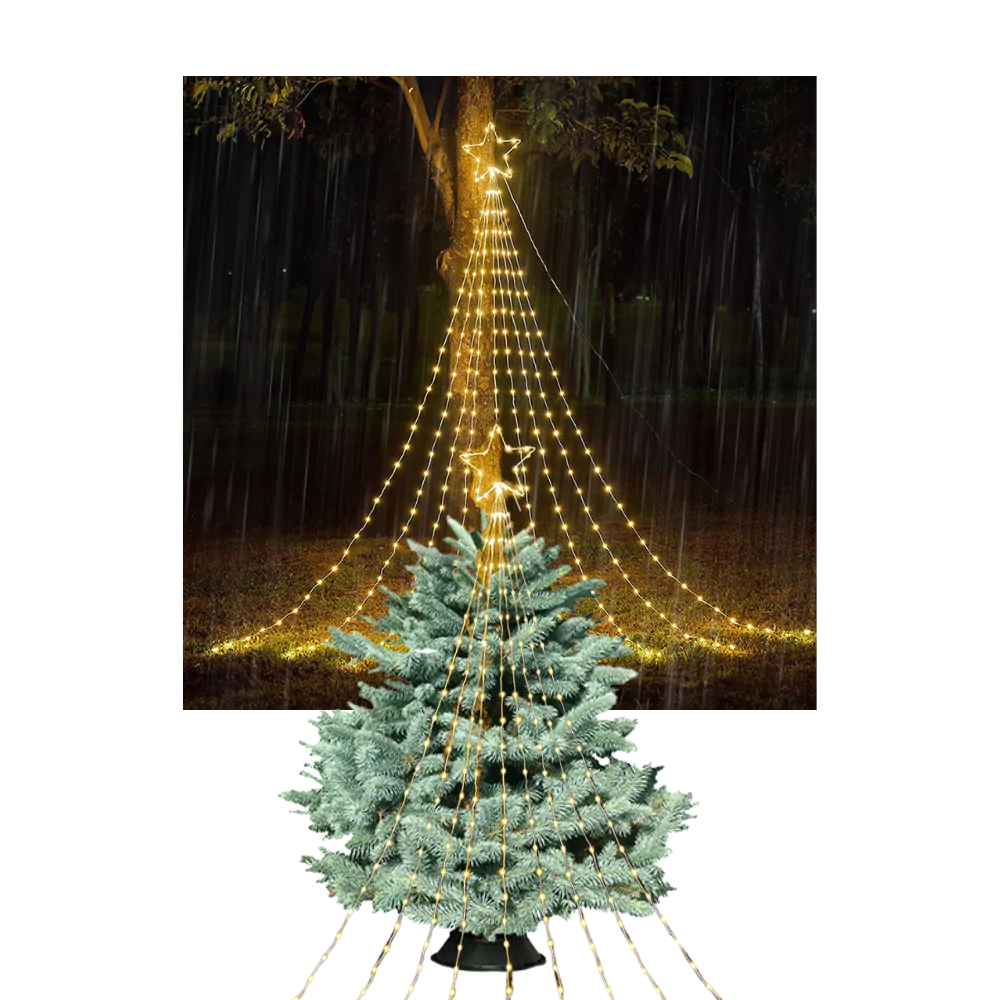 Weihnachtsbaum Wasserfall Lichterketten - Ozerty