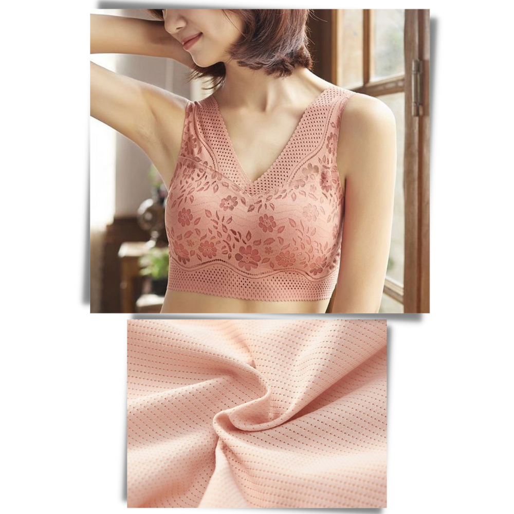 Nahtloser, atmungsaktiver Spitzen-BH - Odeut