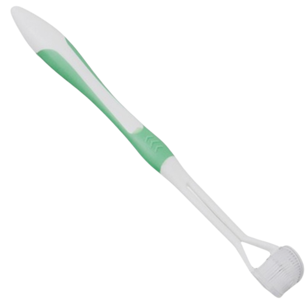 Three-sided toothbrush for adults and children