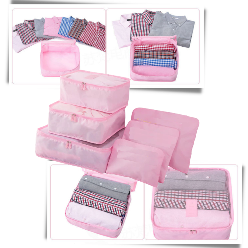 Set mit 6 kleinen Reisetaschen für Koffer - Ozerty