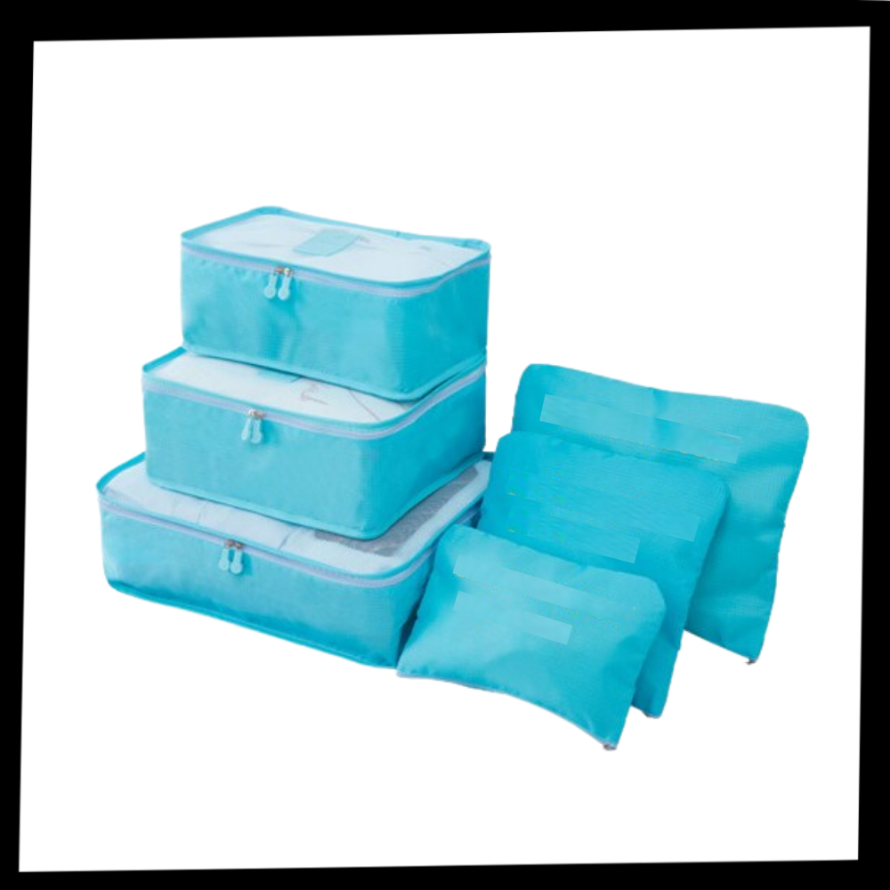Set mit 6 kleinen Reisetaschen für Koffer - Ozerty