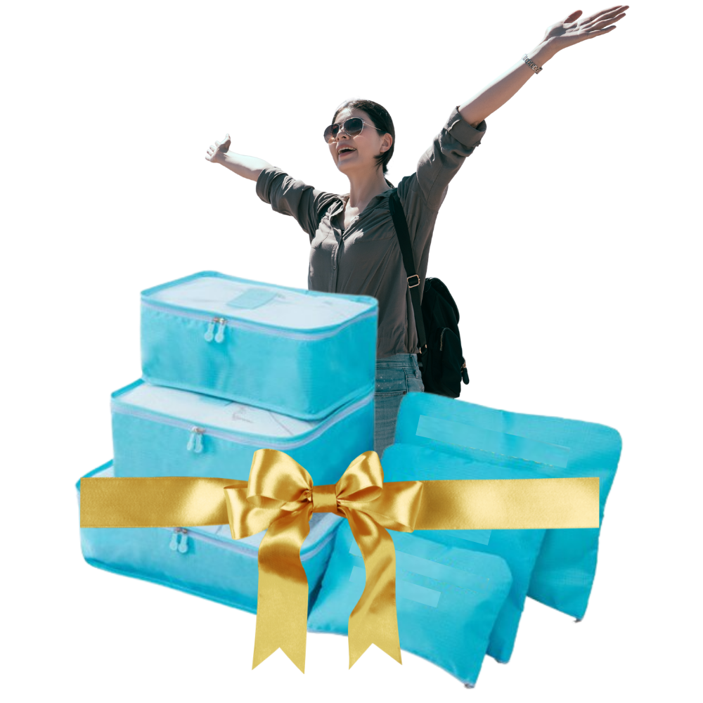 Set mit 6 kleinen Reisetaschen für Koffer - Ozerty