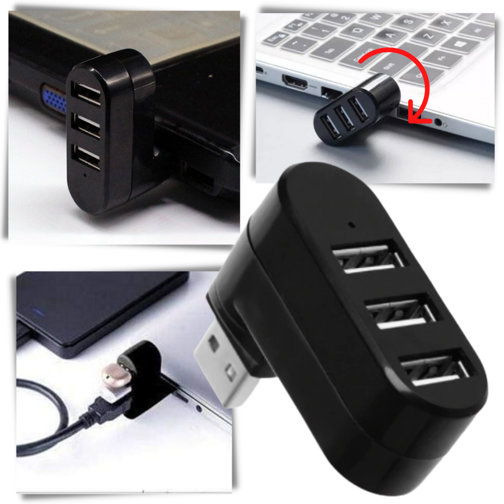 USB-Drehadapter mit mehreren Anschlüssen - Ozerty