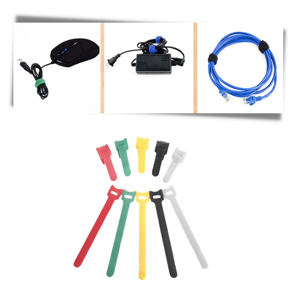 Klettverschluss-Kabelorganisator - Ozerty