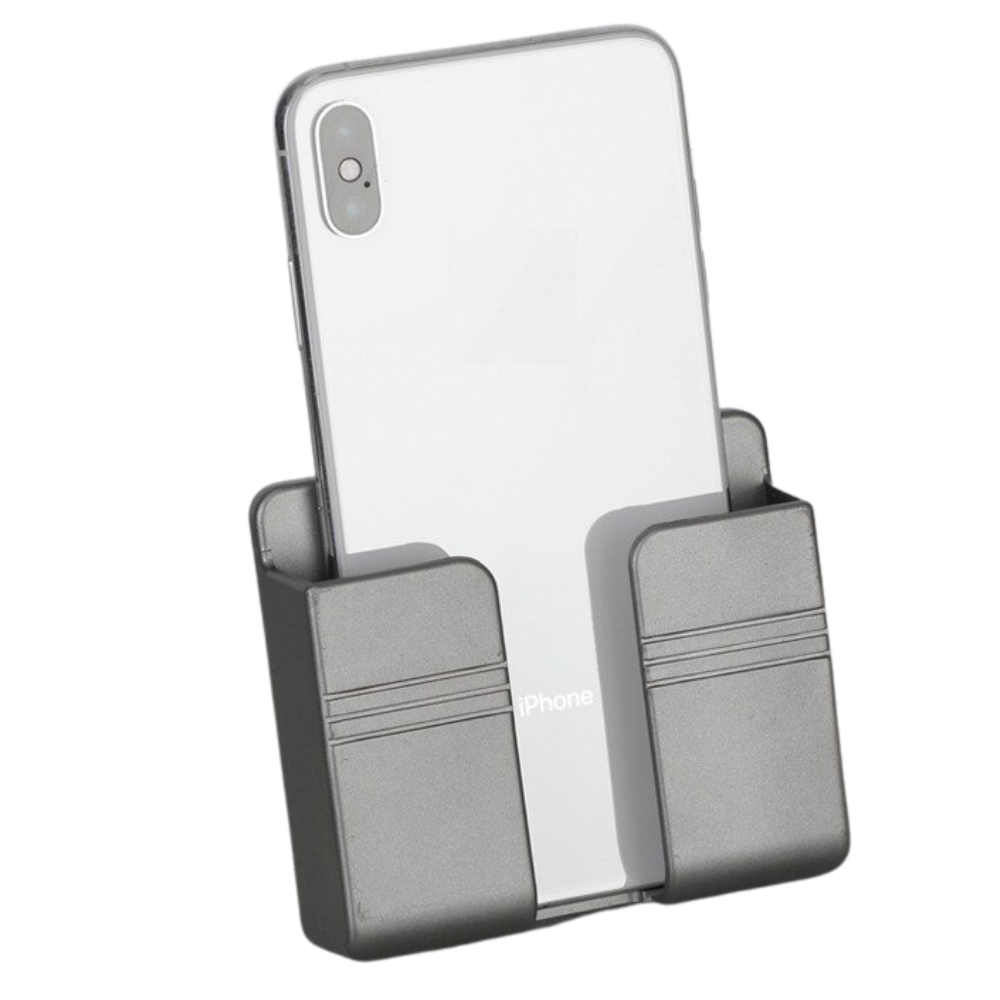 Self-adhesive wall phone mount