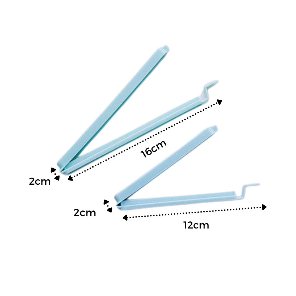 Packung mit 15 Dichtungsclips für Lebensmittelpakete - Ozerty