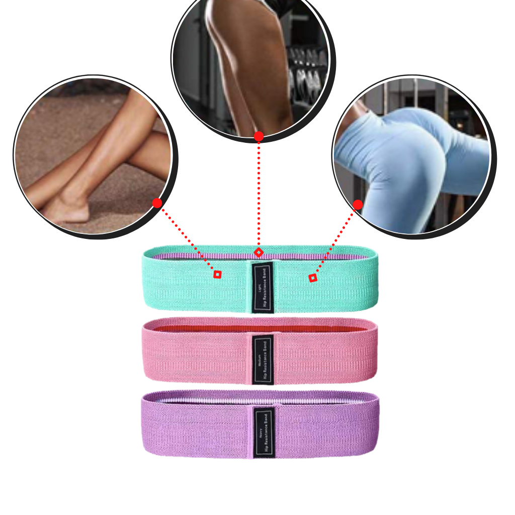 Elastisches Widerstandsband 3er Set - Ozerty