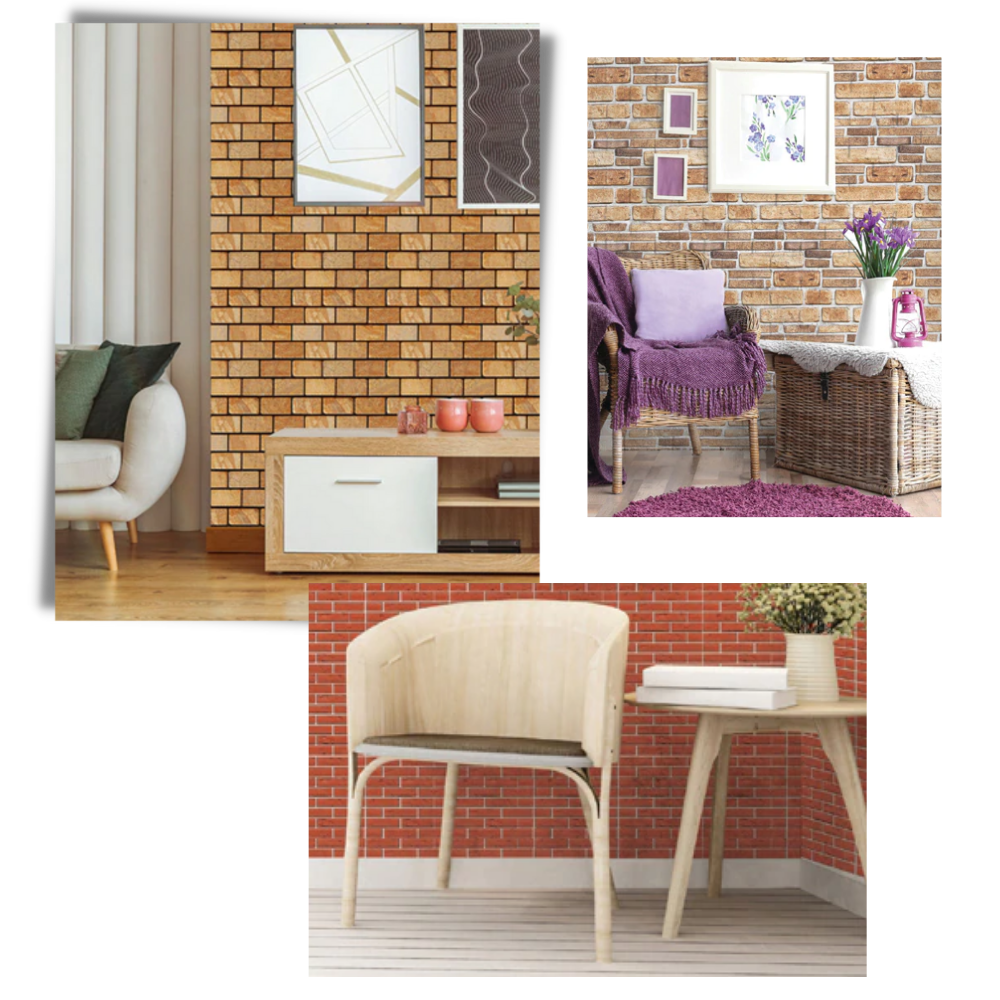 3D-Schaumstoff-Wandfliesen zum Abziehen und Aufkleben - Ozerty