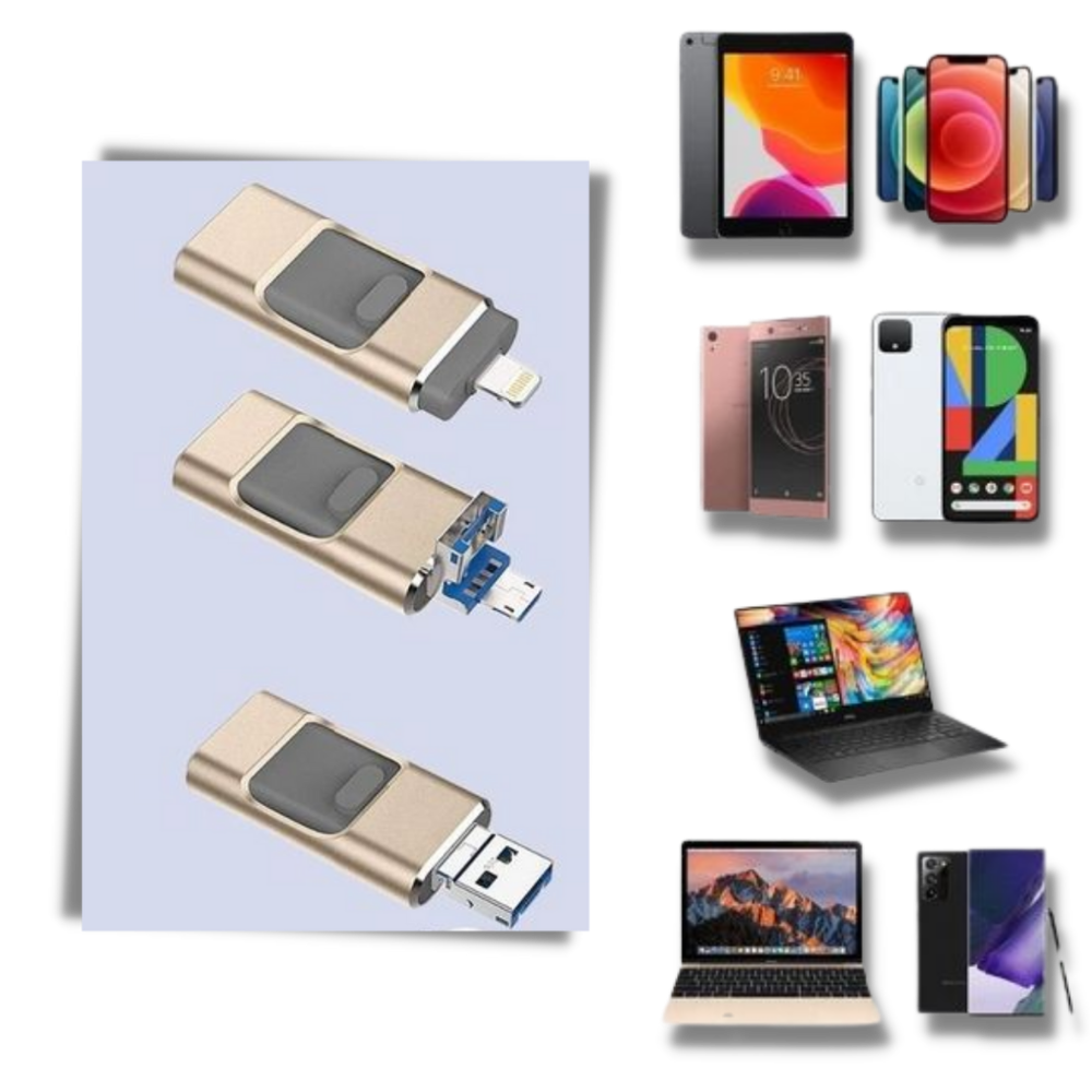 4 in 1 USB-Stick mit Speicher - Ozerty