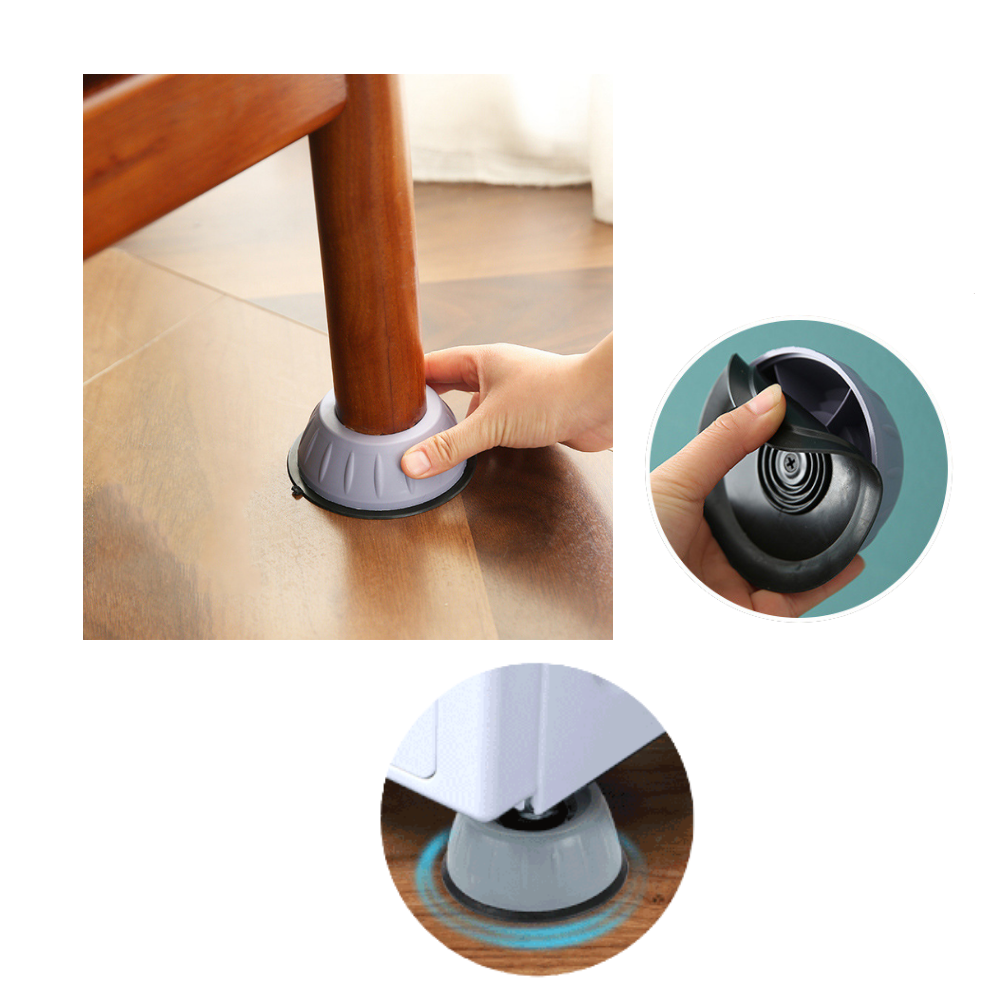 Packung mit 4 vibrationsdichten Gummifüßen - Ozerty