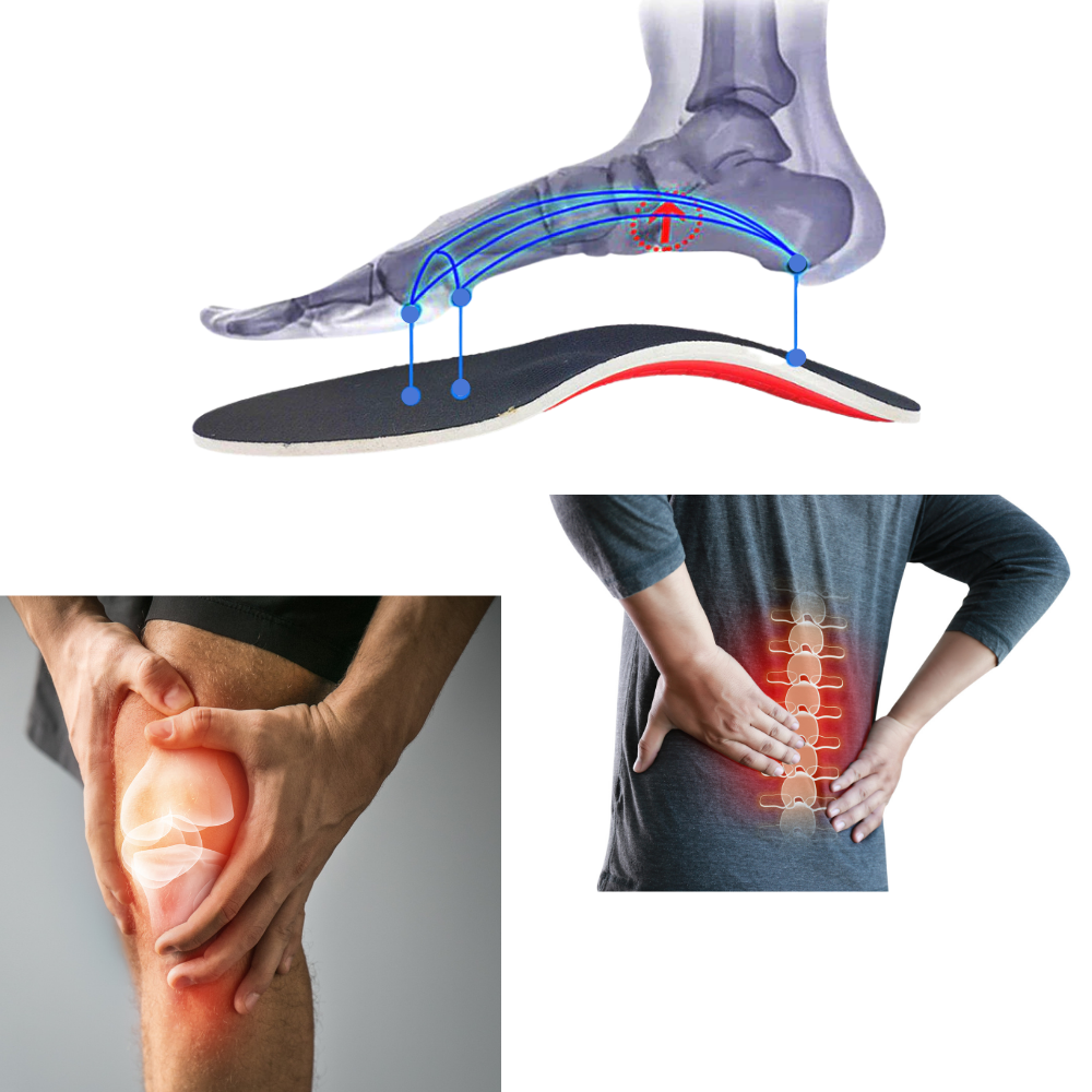 1 Paar feste Einlegesohlen zur Unterstützung des Fußgewölbes bei Plattfüßen - Ozerty