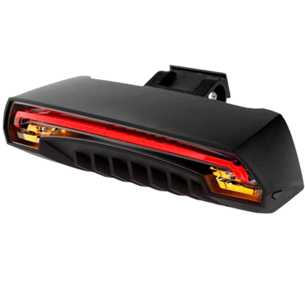 Bicycle safety rear light with indicators