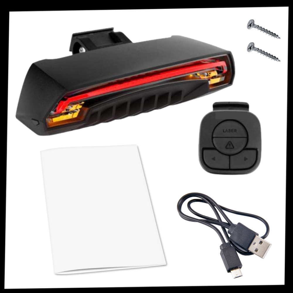 Fahrrad-Sicherheitsrücklicht mit Blinkern - Ozerty