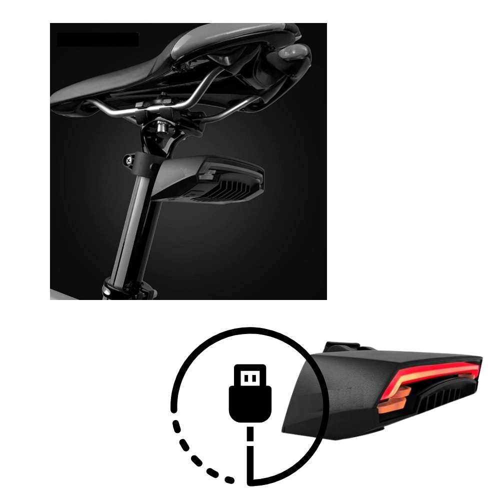 Fahrrad-Sicherheitsrücklicht mit Blinkern - Ozerty