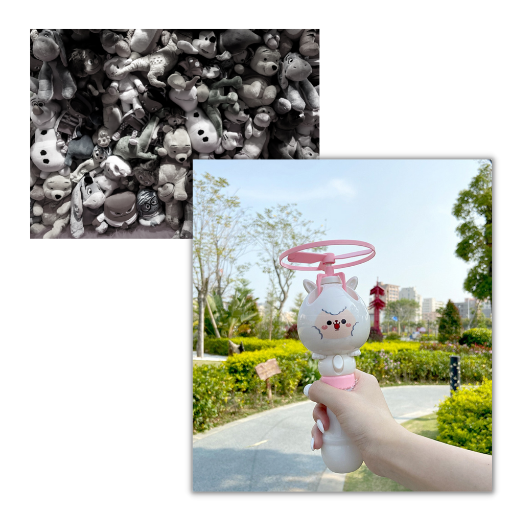 2-in-1 Spielzeug-Seifenblasenmaschine - Ozerty