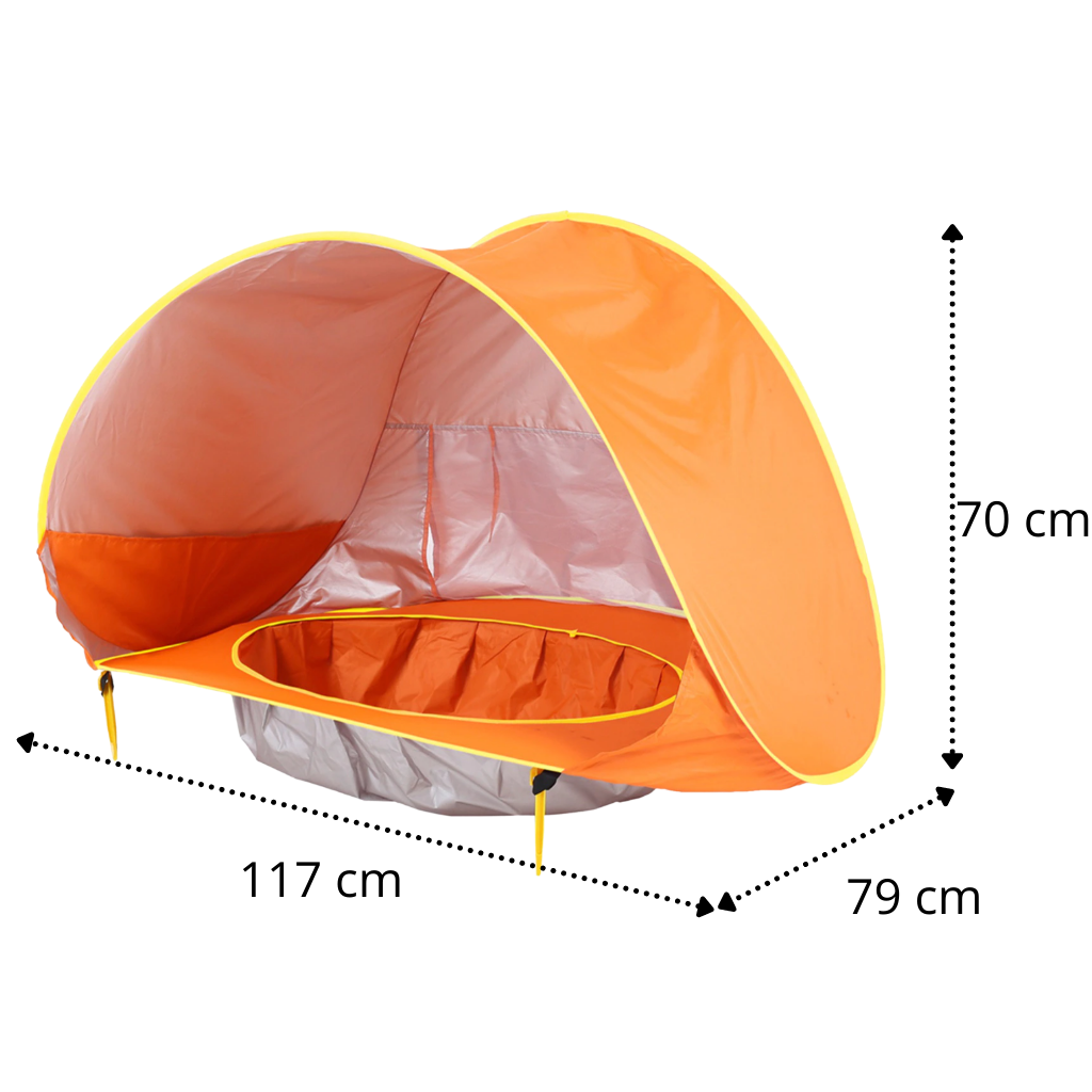 Tragbares Baby-Strand-Zelt mit Mini-Pool - Ozerty