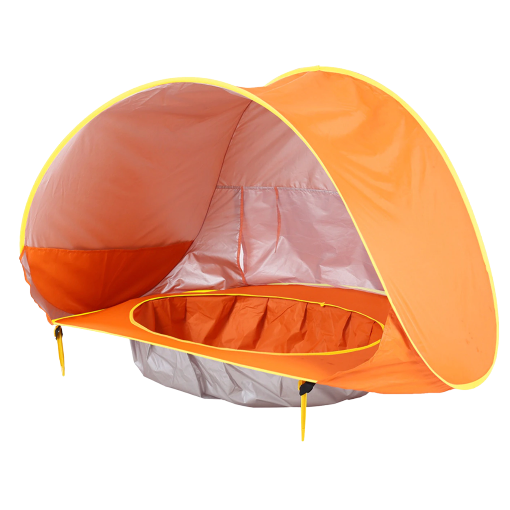 Portable baby beach tent with mini pool