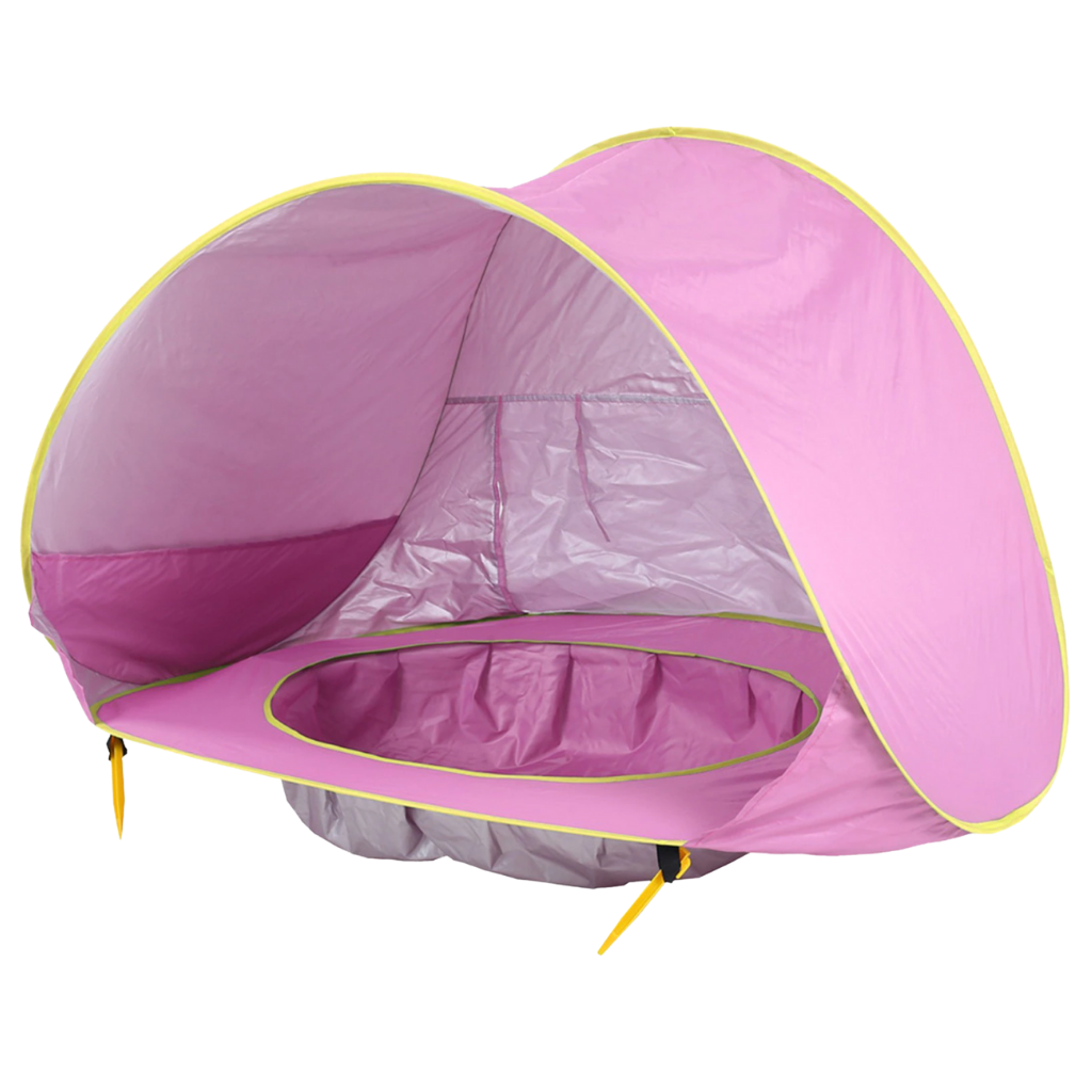 Portable baby beach tent with mini pool