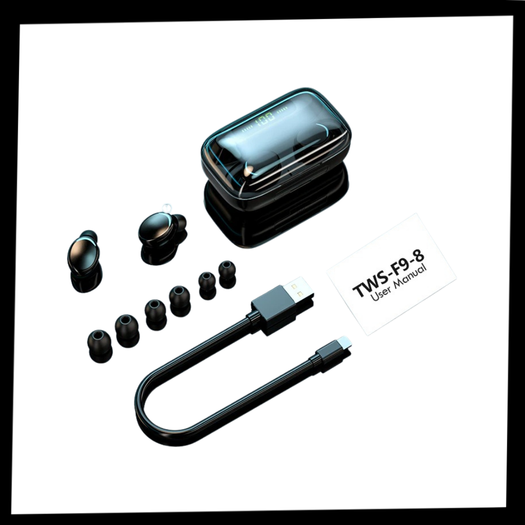 Bluetooth-Kopfhörer mit Akku-Ladebox - Ozerty