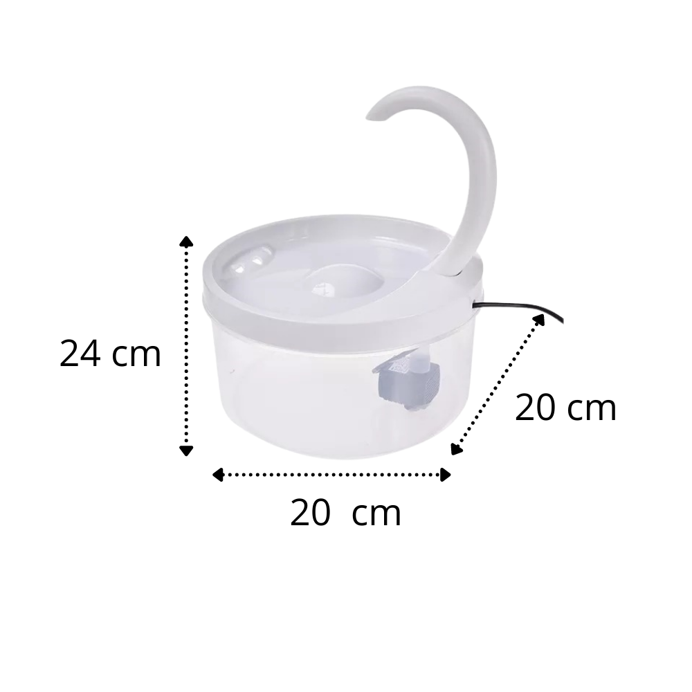 Automatischer Wasserbrunnen für Katzen mit LED-Licht - Ozerty