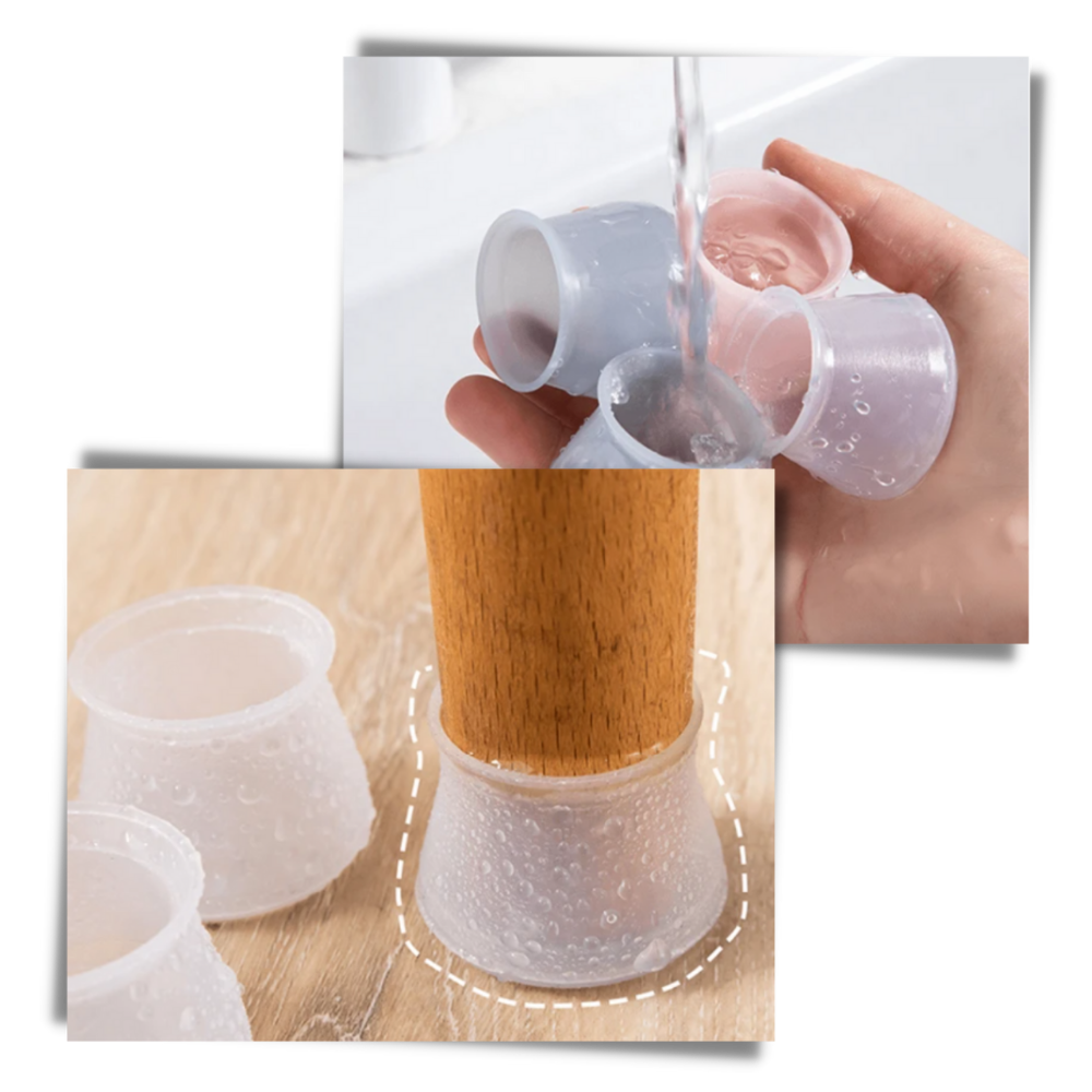 Packung mit 8 Silikonabdeckungen für Möbel - Ozerty