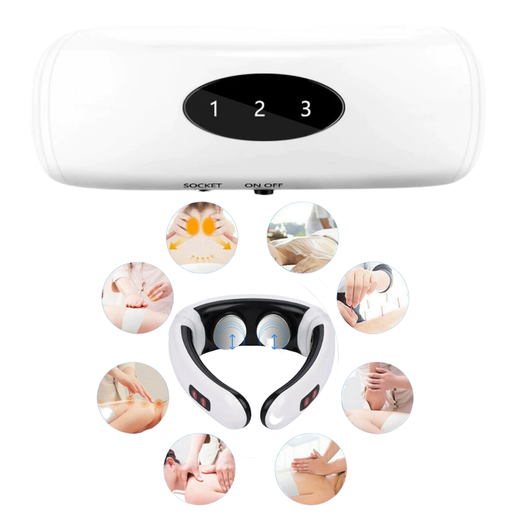 Nackenmassagegerät mit kreisförmiger Zugkraft und Infrarotheizung  - Ozerty