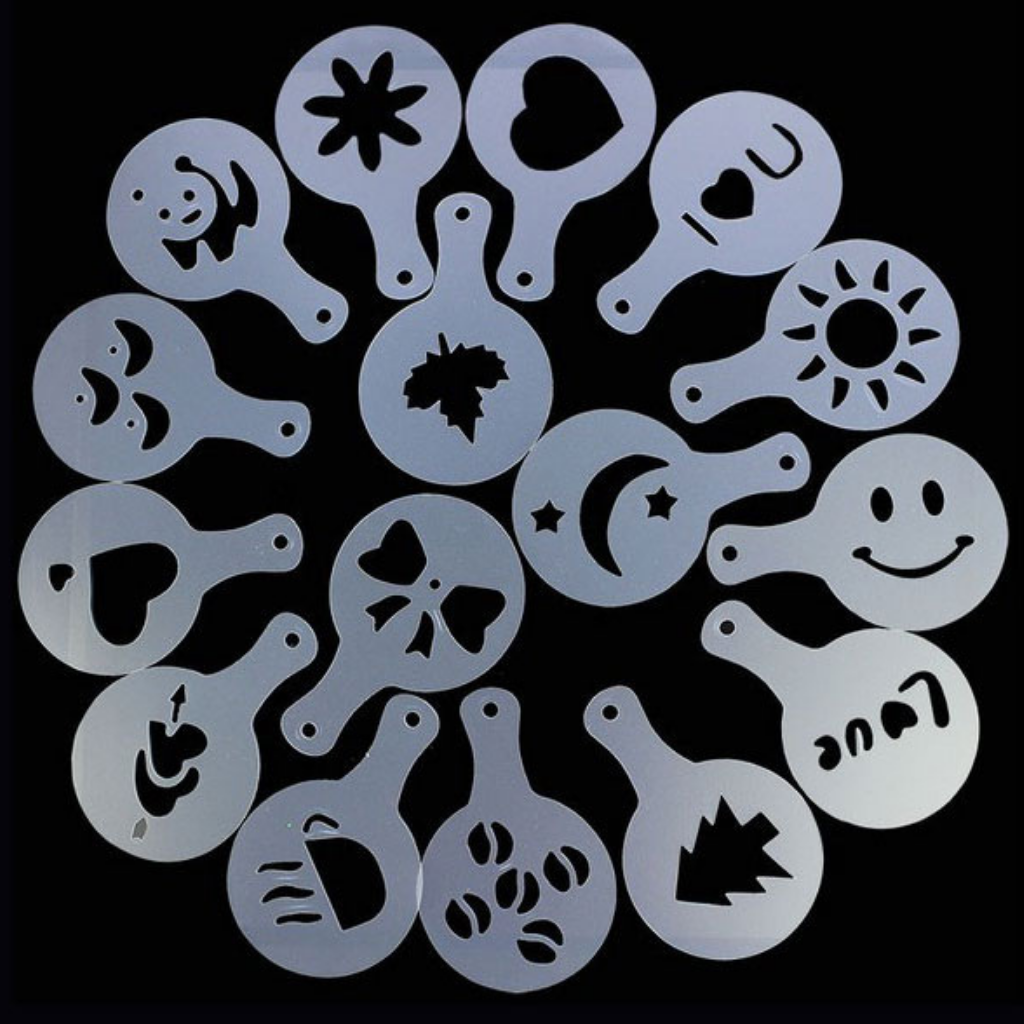 Kaffee-Schablonen (16 Stück) - Ozerty