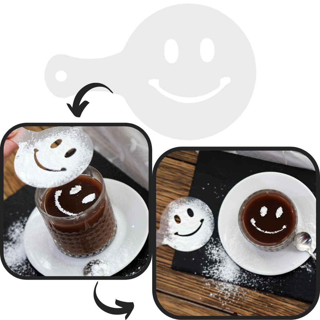 Kaffee-Schablonen (16 Stück) - Ozerty